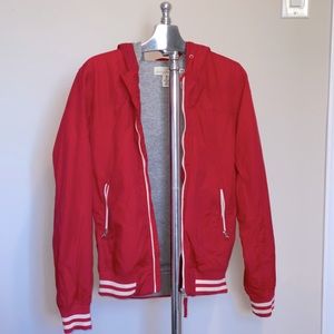 H&M Nylon Hooded Bomber Jacket